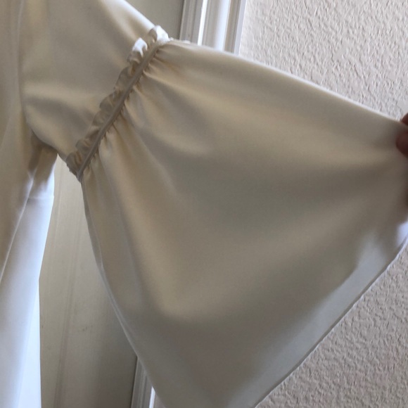 Lane Bryant Cream Top with Bell Sleeves. 14/16. - Picture 6 of 8